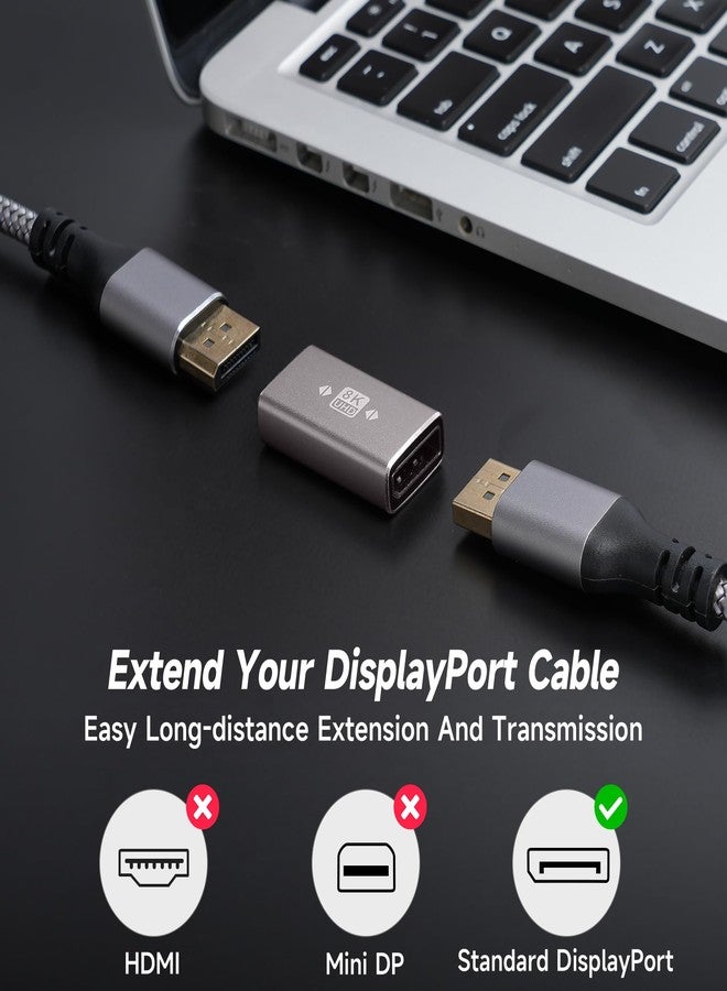 Togconn 8K DisplayPort Coupler 4 Pack, DP 1.4 Female to Female Connector DP Extension Adapter, Supports 8K@60Hz,4K@144Hz,4K@60Hz,4K@30Hz,2K, Compatible with HDTV, Monitors, Laptop, Projector - Image 3
